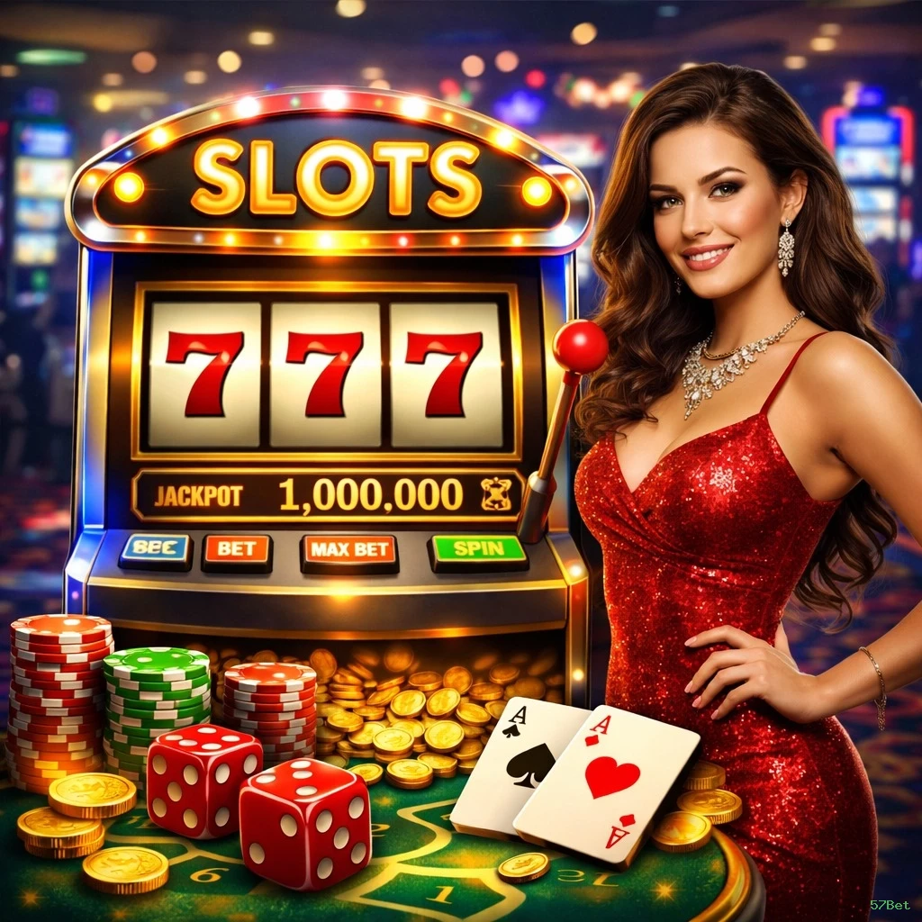 Imagem promocional da 57Bet mostrando a plataforma e suas vantagens
